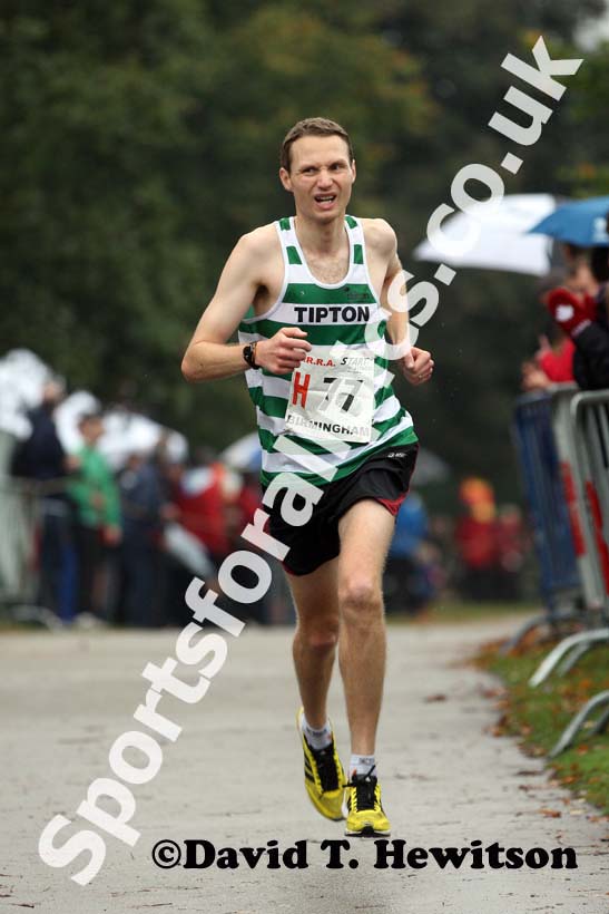 Ben Gamble (Tipton) 3rd in the senior mens 6 stage relay at the ERRA Mens 6 and Womens 4 Stage Road Relays, Sutton Park, Birmingham Road Relays.